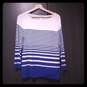 Blue/white striped shirt